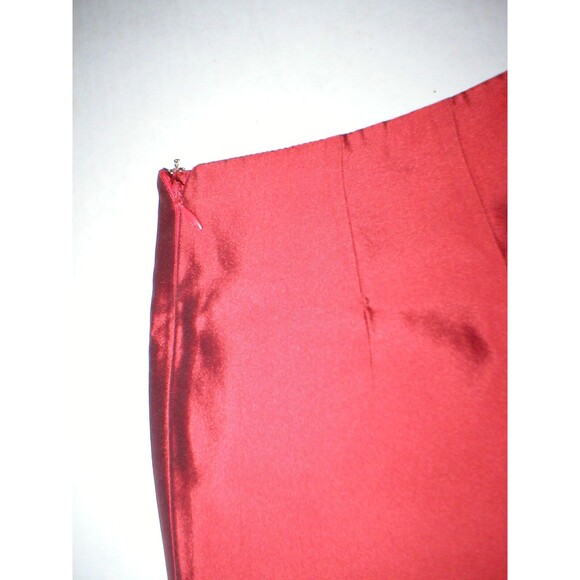 New NWT 8 Designer Womens Italy Dolce & Gabbana Red Silk Pants Trouser 44 Dark - Picture 5 of 5